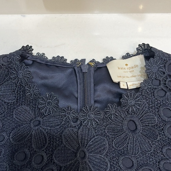 🎉Host Pick X2🎉 Kate Spade ♠️ navy blue lace shift dress. - Picture 7 of 8